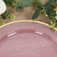 10 Pack Purple Economy Plastic Charger Plates With Gold Rim, 12" Round Transparent Dinner Chargers Event Tabletop Decor