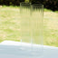 2-Pack Clear Ribbed Glass Hurricane Shades Open End Design - Stylish Candelabra Pillar Candle Holder Table Centerpiece 20"