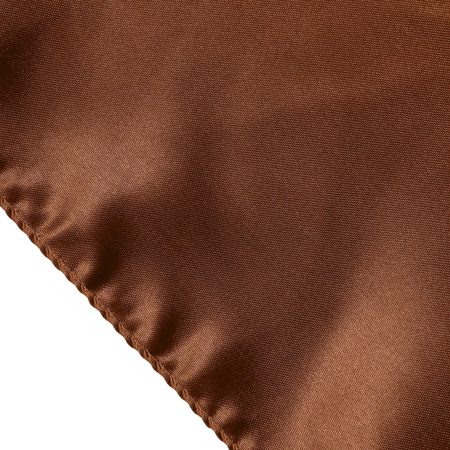 Satin Rectangular 60"x102" Tablecloth Cinnamon Brown - Smooth and Lustrous Table Cover