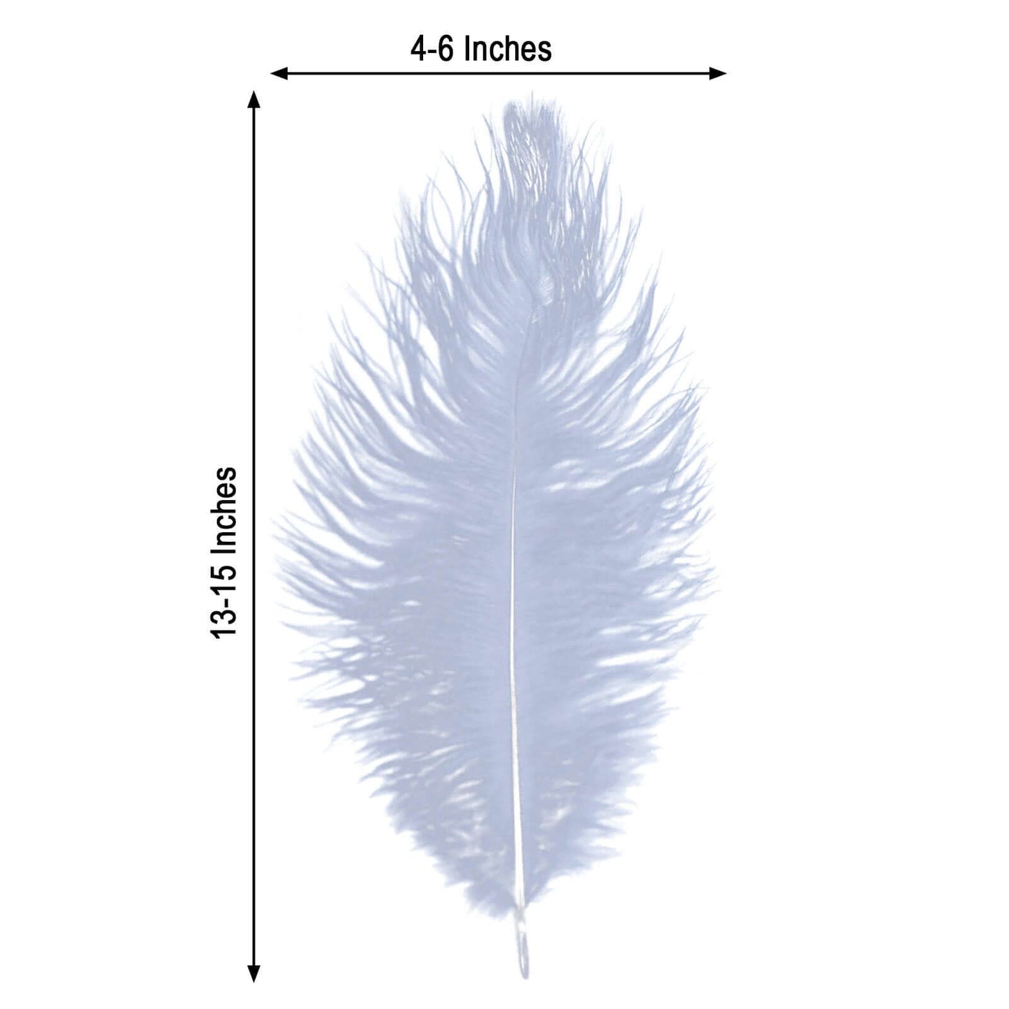 12 Pack 13"-15" Dusty Blue Natural Plume Real Ostrich Feathers, DIY Centerpiece Fillers