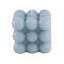 2-Pack Decorative Paraffin Wax Candles Bubble Cube Design Dusty Blue - Unscented Long Burning Pillar Candle Set 2"