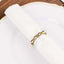 4 Pack Gold Metal Napkin Rings Bamboo Knuckle Style, Modern Serviette Holders - 2"