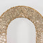 8ft Gold Big Payette Sequin Open Arch Wedding Arch Cover, Sparkly U-Shaped Fitted Backdrop Slipcover