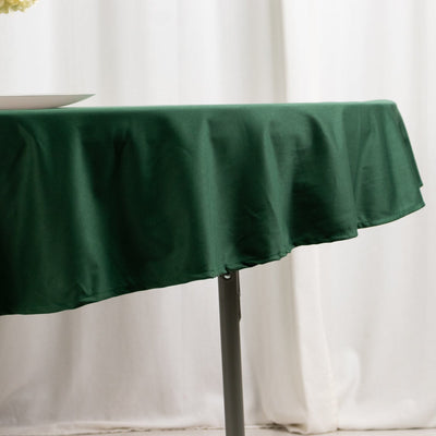 Scuba Round 70" Tablecloth Hunter Emerald Green - Wrinkle Free & Stain Resistant Table Cover