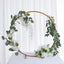 Round Wedding Arch Table Centerpiece Metal Gold - Hoop Wreath Tabletop Decor for Receptions 24"