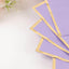 50-Pack Paper Beverage Napkins with Gold Foil Edge Lavender - Disposable 2 Ply Cocktail Napkins for Events 6.5"x6.5"