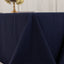Cotton Blend 90"x132" Rectangle Tablecloth Navy Blue - Seamless Wrinkle-Resistant Table Cover