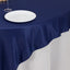 Lamour Satin 72"x72" Table Overlay Square Tablecloth Navy Blue - Smooth Finish Table Topper