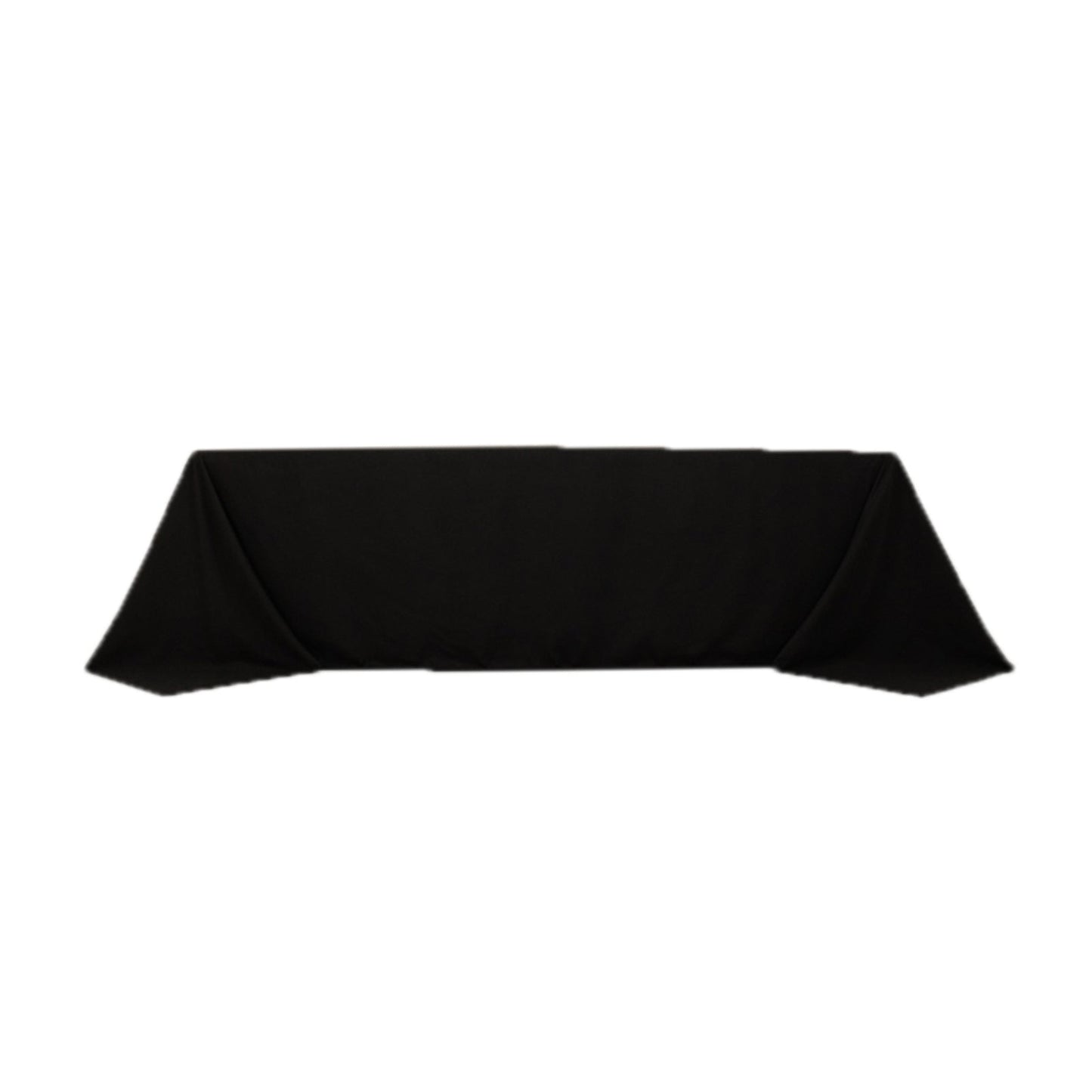 Cotton Blend 90"x156" Rectangle Tablecloth Black - Seamless Wrinkle-Resistant Table Cover