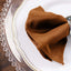 5 Pack Polyester 17"x17" Napkins Cinnamon Brown - Durable & Wrinkle Resistant Dinner Napkins