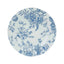 6-Pack Acrylic Round Charger Plates 13" in White with Light Blue Floral French Toile Pattern, Decorative Dinner Party Charger Tableware