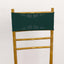 5 Pack Spandex Chair Sashes Hunter Emerald Green with Gold Rhinestone Buckles - Reusable Four-Way Stretch Sash Bands 5"x14"