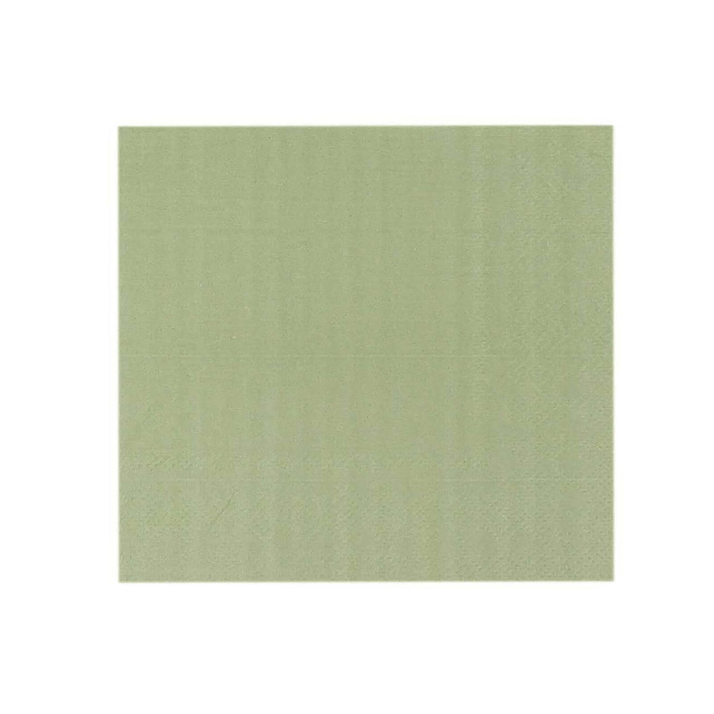 50-Pack Paper Beverage Napkins Sage Green - 2 Ply Disposable Soft 18GSM Cocktail Napkins 5"x5"