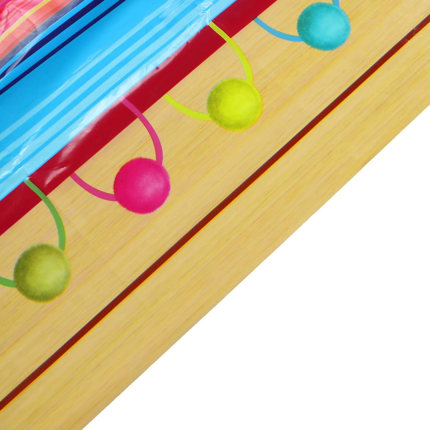 5-Pack Plastic Table Covers Mexican Serape Rectangle - Vibrant PVC Disposable Tablecloths for Cinco De Mayo 54"x108"