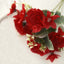 3 Pack 14" Red Artificial Silk Carnation Flower Arrangements, Faux Floral Bouquets Bushes