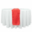 Taffeta 12"x108" Table Runner Red - Accordion Crinkle Design