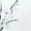 3 Stems 36" Tall White Artificial Silk Gladiolus Flower Spray Bush