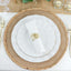 10-Pack Plastic 11" Round Dinner Plates in White Ruffled Rim with Gold Edging - Sturdy Disposable Dinnerware for Classy Events & Banquets