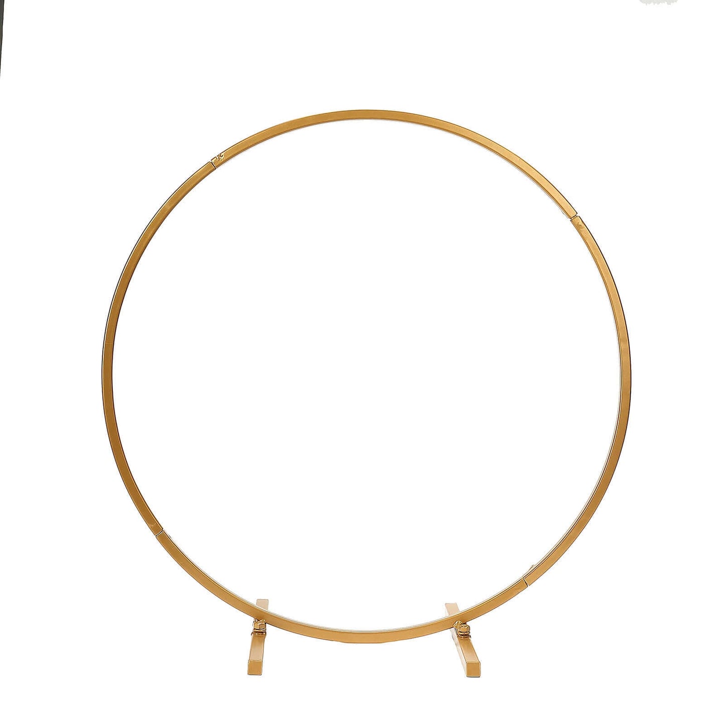 20" Gold Round Arch Wedding Centerpiece, Metal Hoop Wreath Tabletop Decor