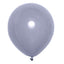 25 Pack 10" Matte Blue Gray Double Stuffed Prepacked Latex Balloons