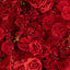 8ftx8ft Roll Up Flower Backdrop for Arch Stand, Red with Fabric Backing - Artificial Silk Roses, Hydrangeas & Chrysanthemums for Weddings