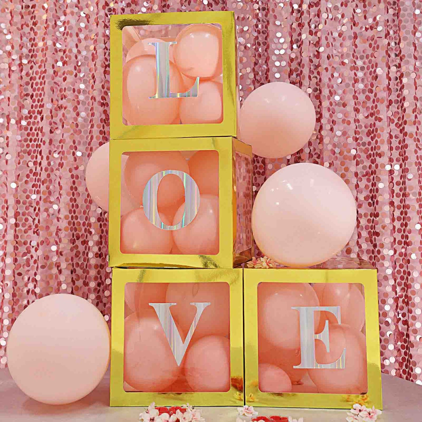 4 Pack 5" Iridescent Alphabet Stickers Banner, Customizable Stick on Letters - S