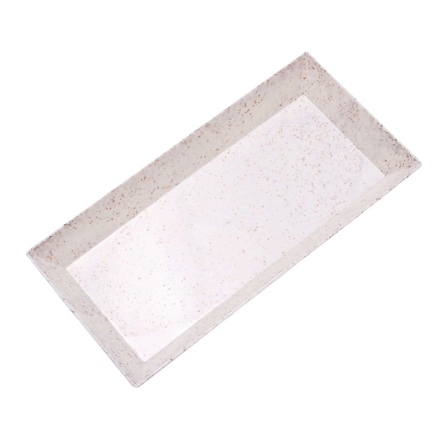 24-Pack Mini Wheat Straw Fiber Serving Trays Rectangular Biodegradable - Ideal for Appetizers 5"