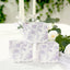 25 Pack Candy Treat Favor Boxes in French Toile Pattern - Matte Lavender and White Party Gift Boxes, Cardstock Paper - 3"x3"