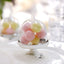12-Pack Fillable Mini Pedestal Candy Container Clear/Silver - Stylish Candy Treat Favor Containers with Dome Lid 3"