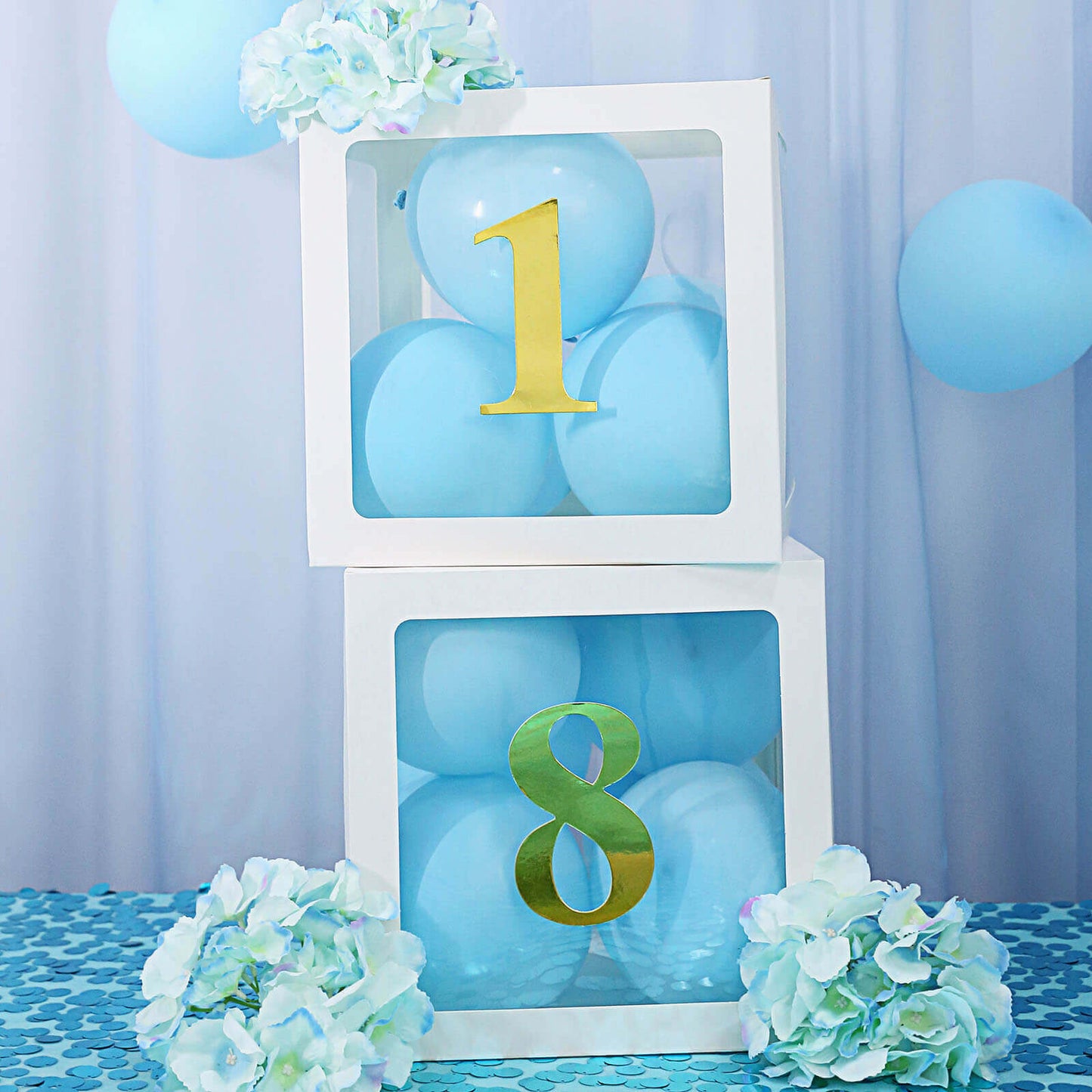 4-Pack Stickers Banner Custom 0-9 Number "4" Design Gold - Milestone Age and Date Stick-On Numbers 5"