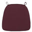 Chiavari Chair Cushion with 1.5" Thick Memory Foam and Ties Burgundy - Stylish Removable Cover for Comfort