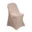 10 Pack Stretch Spandex Chair Covers Nude for Folding Chairs - Durable 160GSM Fitted Slipcovers