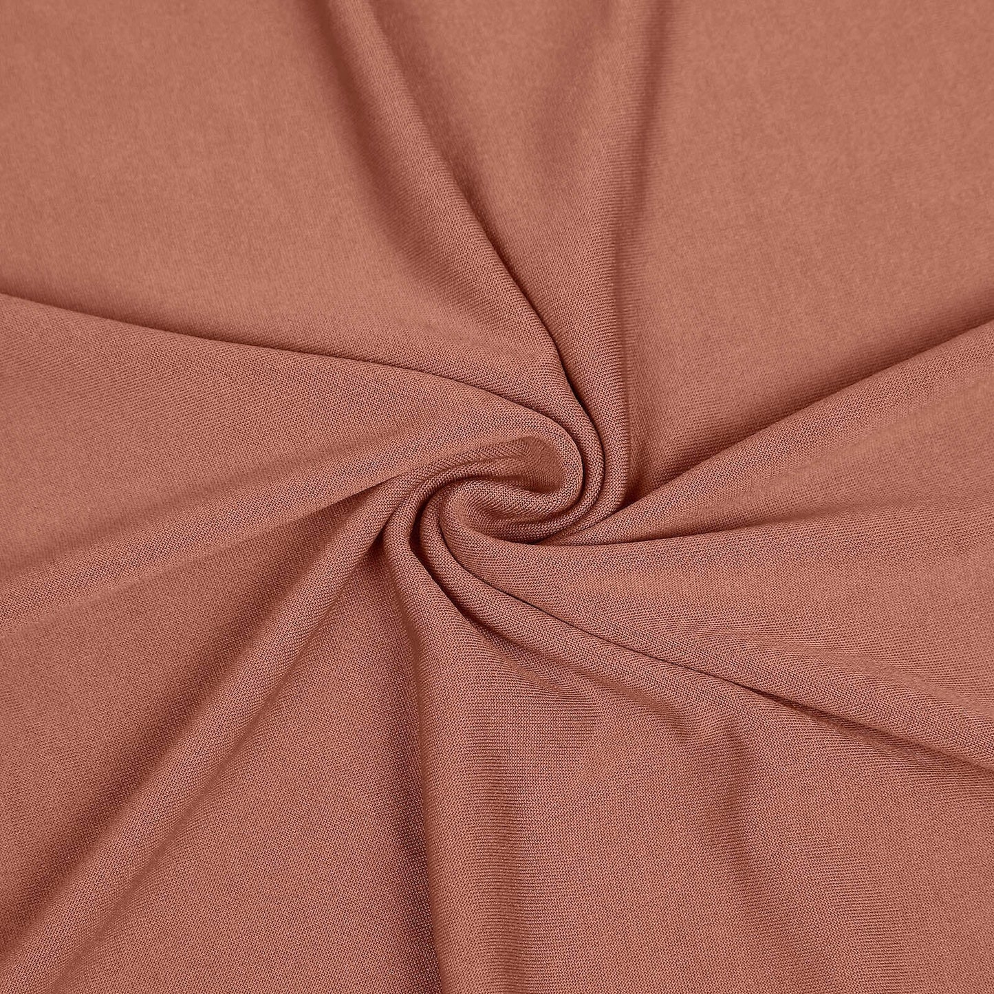 6ft Matte Terracotta (Rust) Spandex Fitted Chiara Backdrop Stand Cover For Round Top Wedding Arch