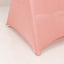 Stretch Spandex Chair Cover Dusty Rose for Folding Chairs - Secure Fit Slipcover with Silver Rhinestone Buckled Sash Band