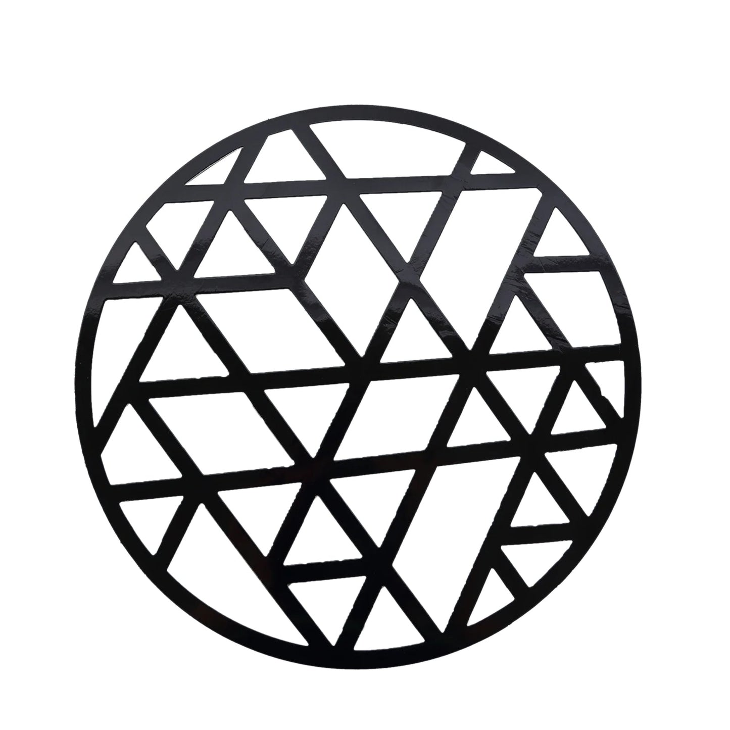 6-Pack Disposable Table Placemats in Black Laser Cut Geometric Triangle Design - 700GSM Cardboard Placemats for Glamorous Table Settings 13"