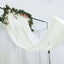 5ftx14ft Ivory Chiffon Curtain Panel, Durable Flame Resistant Backdrop Ceiling Drapery With Rod Pocket