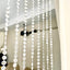 Acrylic Crystal Beaded Curtain with Fabric Rod Pocket, 43 Strands Room Divider Clear Diamond Cut Beads Doorway String Curtain - 5ftx16ft