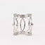 4 Pack Silver Metal Napkin Rings, Hollow Woven Style With Rhinestones, Elegant Napkin Holders