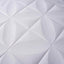 10 Pack 52 Sq ft 3D White Foam Self Adhesive Wall Panels - Diamond Design