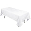 Cotton Blend 60"x102" Rectangle Tablecloth White - Wrinkle-Resistant Table Cover