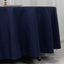 Cotton Blend 108" Round Tablecloth Navy Blue - Wrinkle-Resistant Design