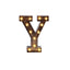 LED Marquee Letter "Y" Industrial Style Antique Black - Light-Up Alphabet Sign for Weddings & Displays 9"