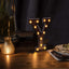 LED Marquee Letter "Y" Industrial Style Antique Black - Light-Up Alphabet Sign for Weddings & Displays 9"