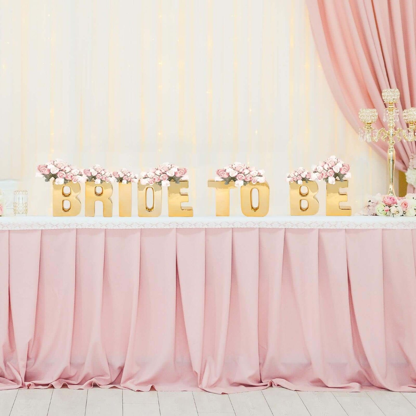 Shiny Ceramic Vase Letter "H" Gold Plated - Chic Bud Planter Pot for Events & Decor 6"