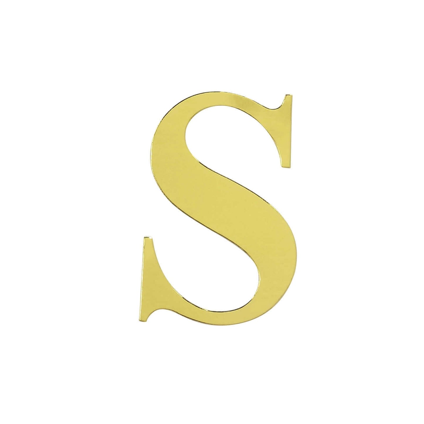 4 Pack 5" Metallic Gold Alphabet Stickers Banner, Customizable Stick on Gold Letters - S