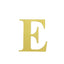 4 Pack 5" Metallic Gold Alphabet Stickers Banner, Customizable Stick on Gold Letters - E
