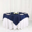 Taffeta 72"x72" Table Overlay Square Tablecloth Navy Blue - Accordion Crinkle Table Cover