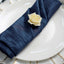 5 Pack Taffeta 20"x20" Napkins Navy Blue - Accordion Crinkle Dinner Napkins