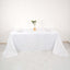 Taffeta 90"x132" Rectangle Tablecloth White - Seamless Accordion Crinkle Design for Sophisticated Gatherings