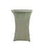 Crushed Velvet Spandex 30" Round Cocktail Table Cover Sage Green Smooth Highboy Tablecloth